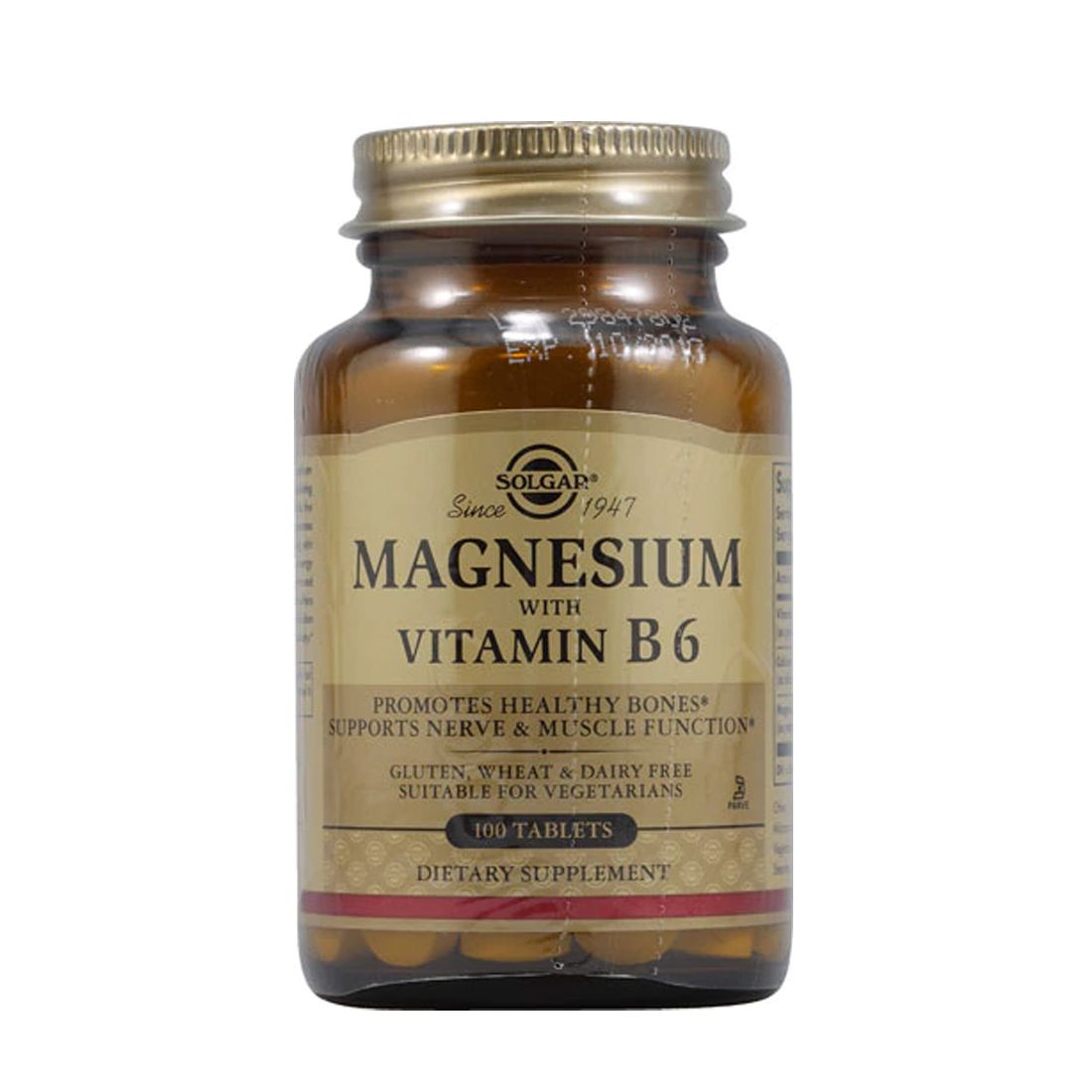 Solgar Magnesium with Vitamin B6 100 Tablets - Organic Basic Food