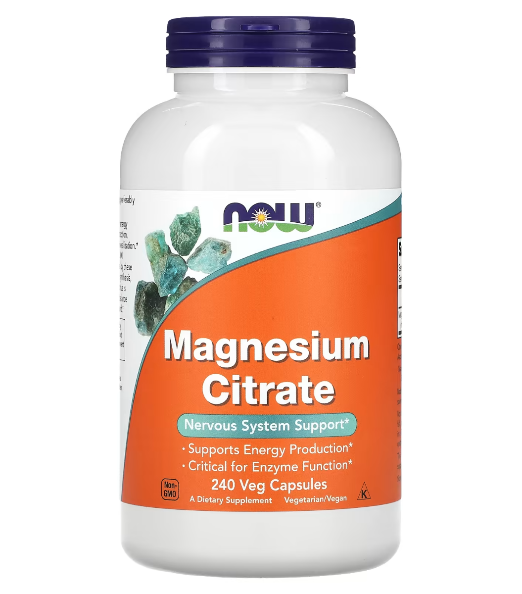 NOW Foods, Magnesium Citrate, 240 Veg Capsules Organic Basic Food
