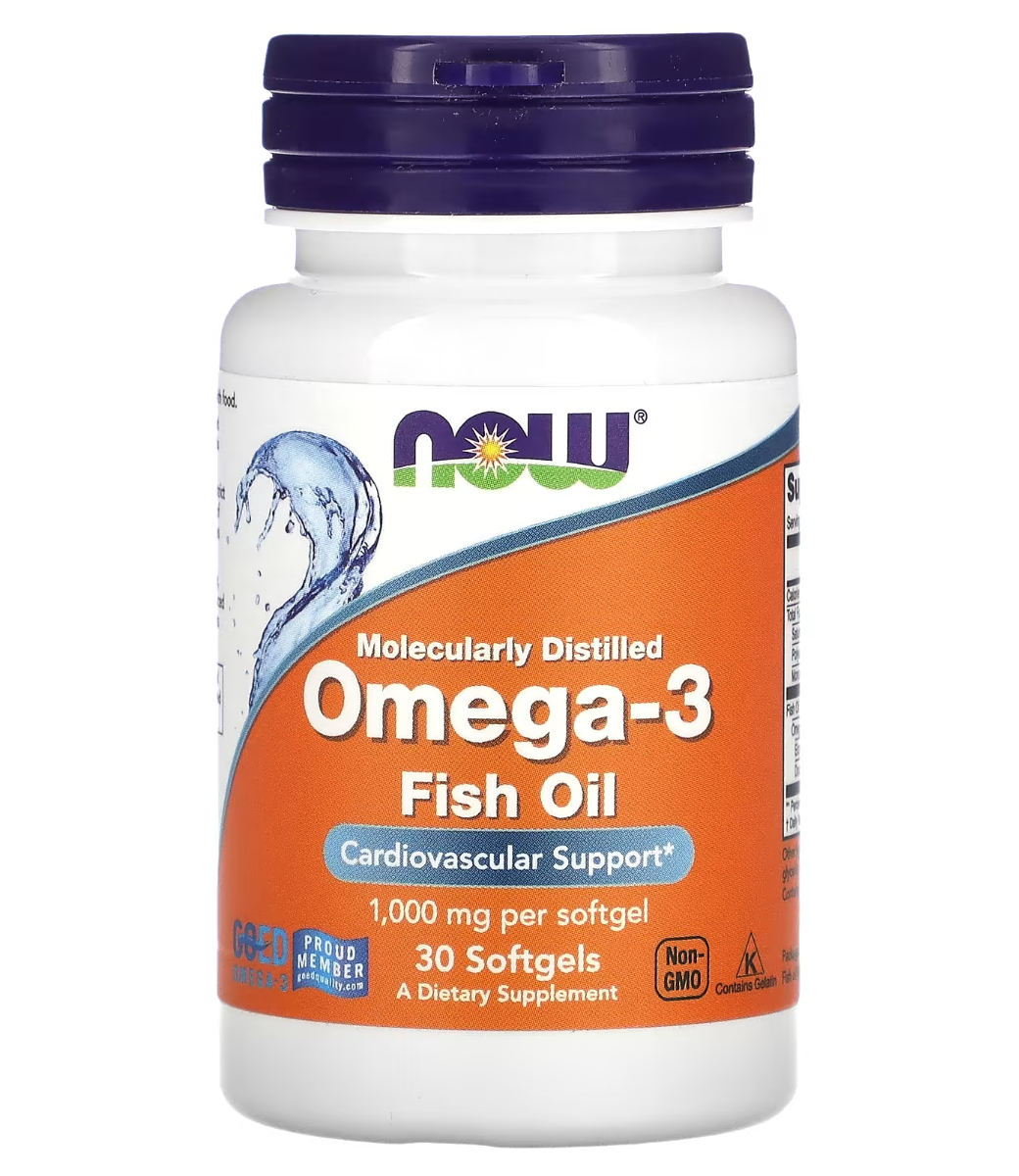 NOW Foods, Omega3 Fish Oil, 1000 mg, 30 Softgels Organic Basic Food