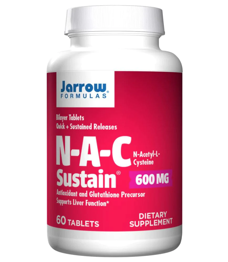 JARROW NAC Sustain 600mg 60 tablets Organic Basic Food