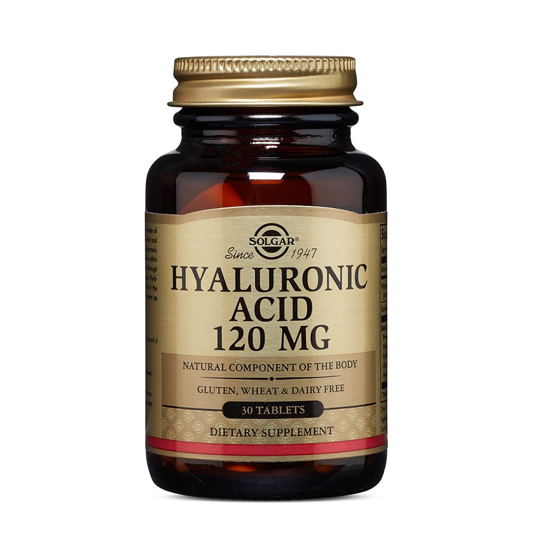 Solgar Hyaluronic Acid 120 mg 30 Tablets Organic Basic Food
