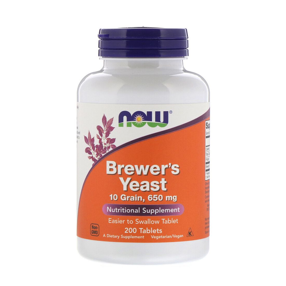 NOW FOOD BREWERS YEAST 10 GRAIN 200 TABS Organic Basic Food