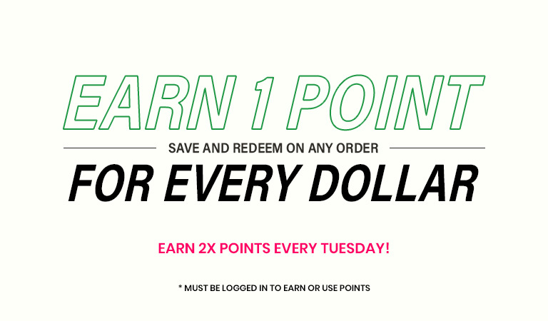 Earn Double Points Every Tuesday!